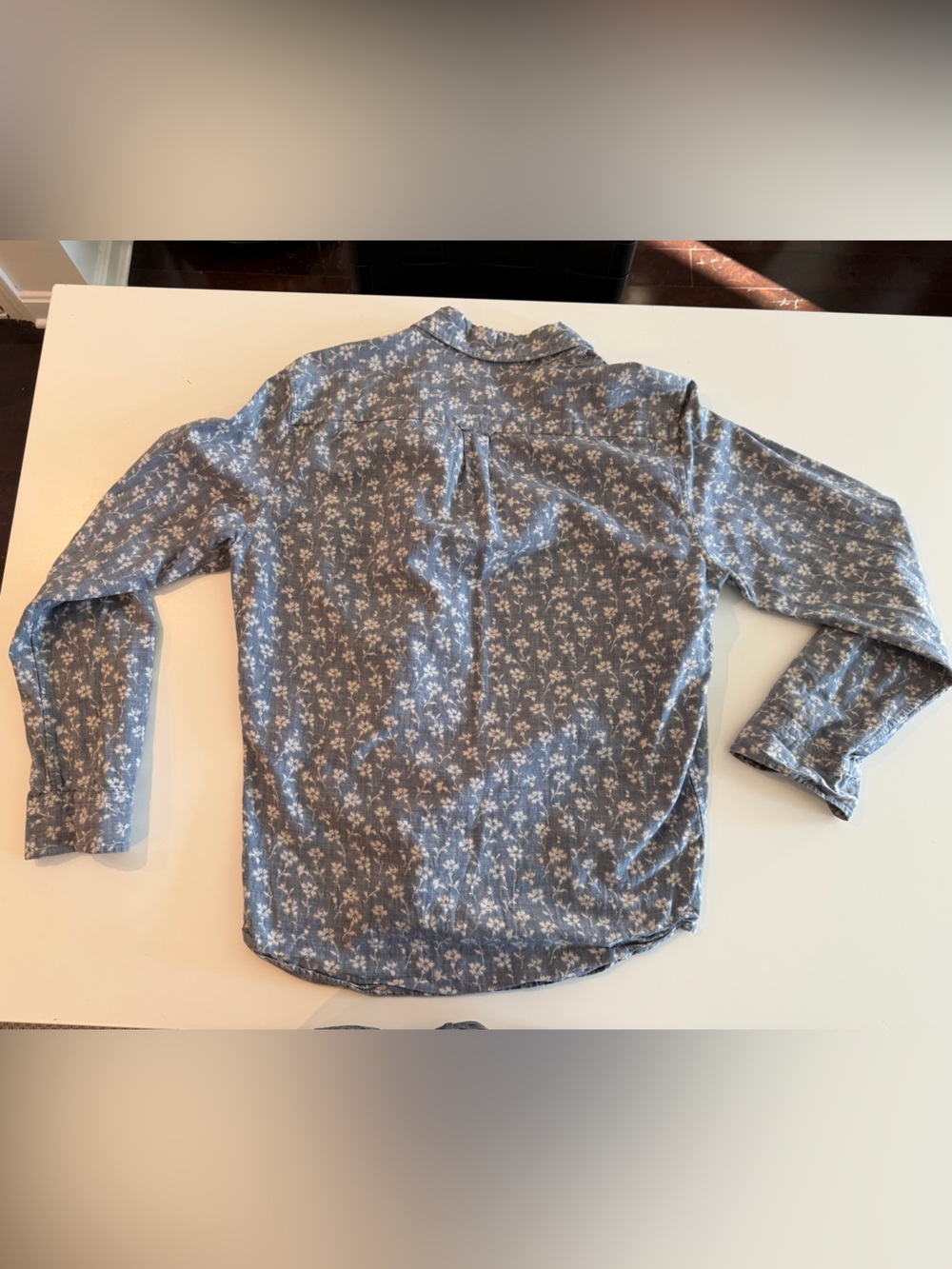 GAP Blue Floral Casual Button-Down Shirt men’s medium